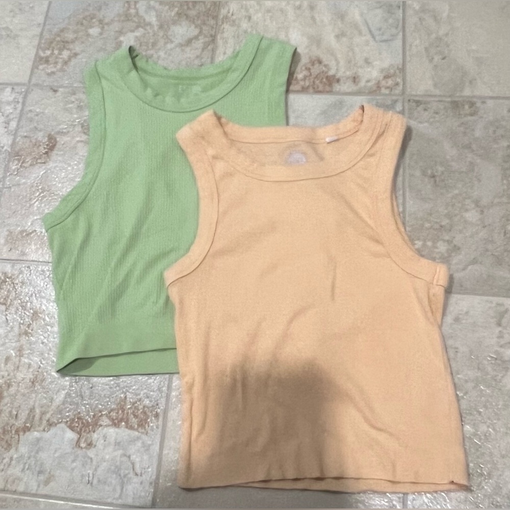 2 Pacsun Tank Tops (Orange & Green)
